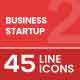 Business Startup Filled Line Icons