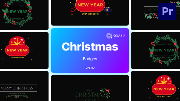 Christmas Badges for Premiere Pro Vol. 02