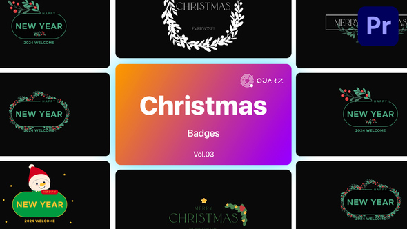 Christmas Badges for Premiere Pro Vol. 03