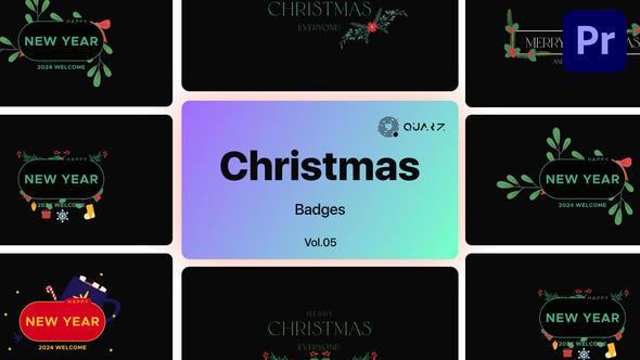 Christmas Badges for Premiere Pro Vol. 05