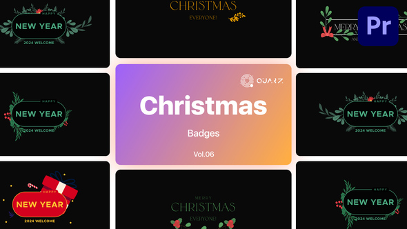 Christmas Badges for Premiere Pro Vol. 06