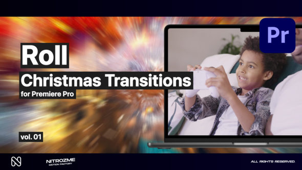 Christmas Roll Transitions Vol. 01 for Premiere Pro