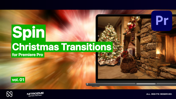 Christmas Spin Transitions Vol. 01 for Premiere Pro