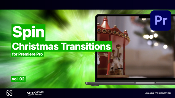 Christmas Spin Transitions Vol. 02 for Premiere Pro