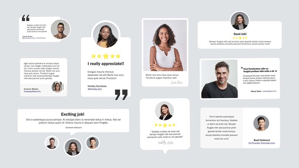 Testimonials & Quotes Video Template Elements template preview