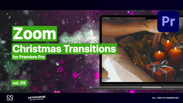 Christmas Zoom Transitions Vol. 05 for Premiere Pro