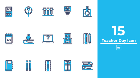 Teacher Day Icon After Effects