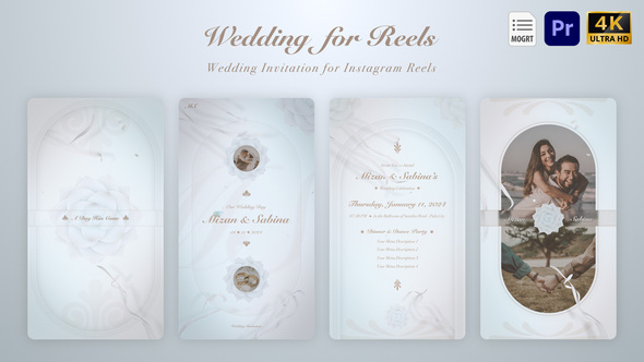 Wedding Invitation for Instagram Reels (MOGRT)