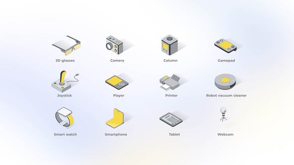 Electronic Devices - Isometric Icons