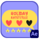 Holiday Rate Titles | After Effects