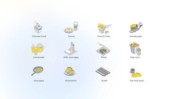 Food - Isometric Icons