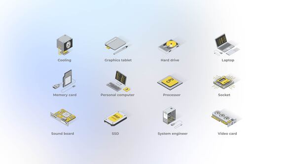 Personal Computer - Isometric Icons