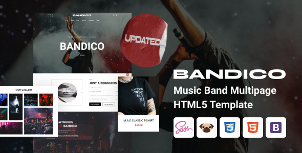 Bandico - HTML5 Music and Band Template