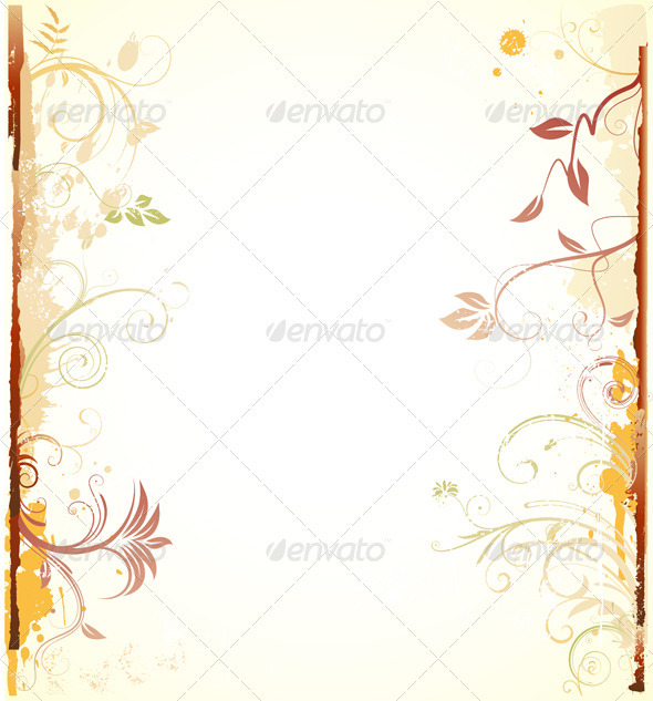 Floral Background - Borders Decorative