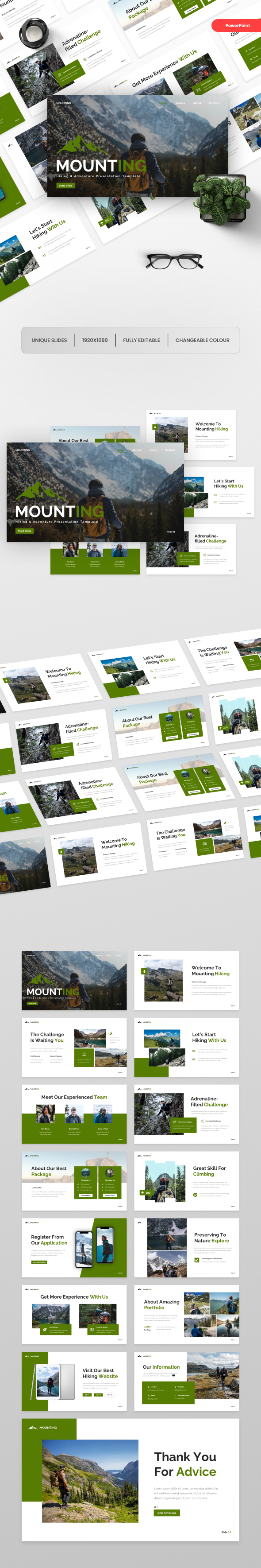 Mounting - Hiking & Adventure PowerPoint Template