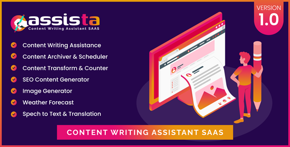 [DOWNLOAD]Assista - Content Writing Assistant as SAAS