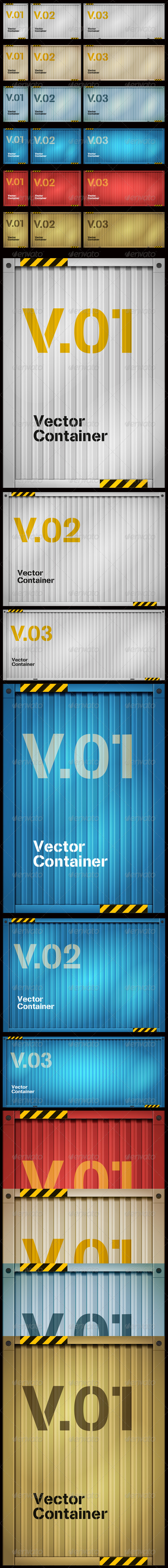 Vector Cargo Container Set - Vectors