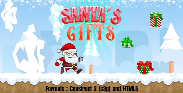 Santa's Gifts Game (Construct 3 | C3P | HTML5) Christmas Game