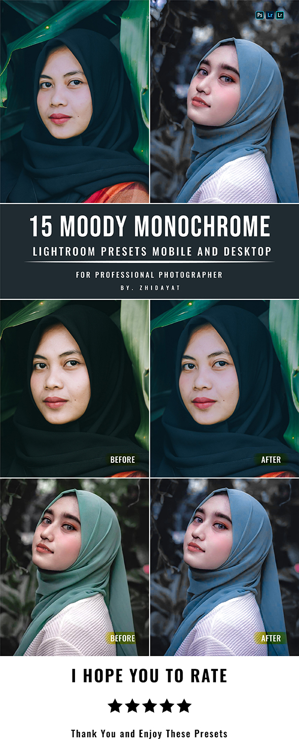 [DOWNLOAD]15 Moody Monochrome Lightroom Presets