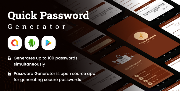 Quick Password Generator - Strong Password Generator - Offline Password Generator