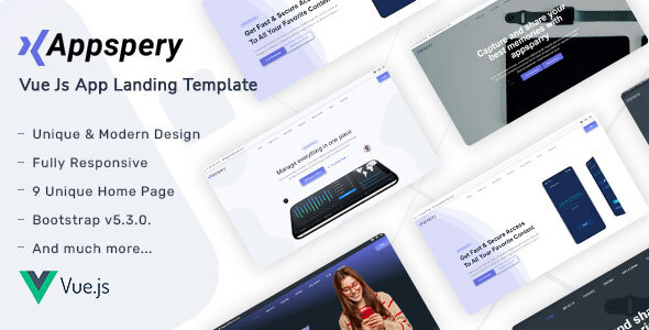 Appspery - Vue Landing Page Template