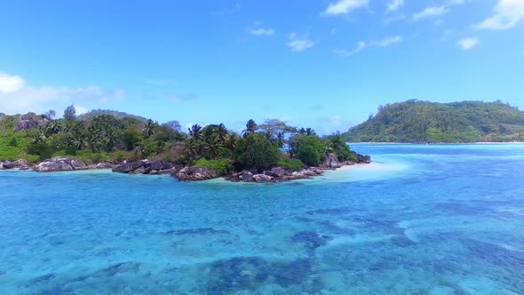 Aerial View Of L'Islette Island, Port Glaud, Seychelles 1 alt