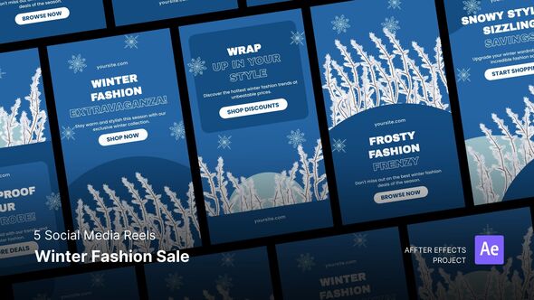 Social Media Reels - Winter Fashion Sale After Effects Template Product Promo template preview