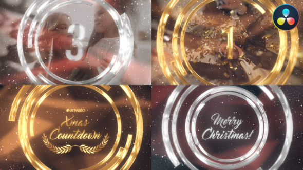 New Year And Christmas Countdown for DaVinci Resolve