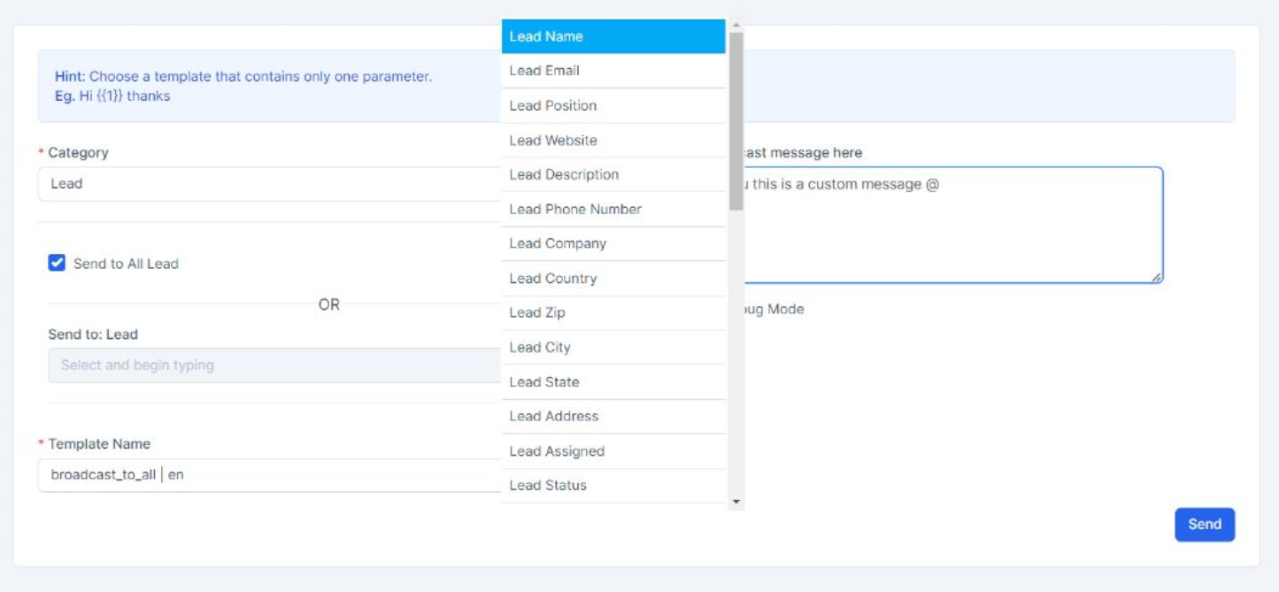 WhatsApp module broadcast messages for Perfex CRM