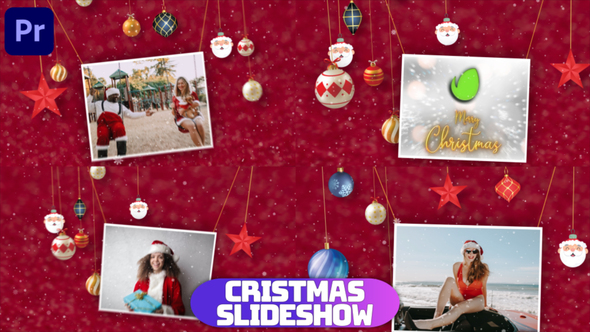 Christmas Story Slideshow Premiere Pro template preview