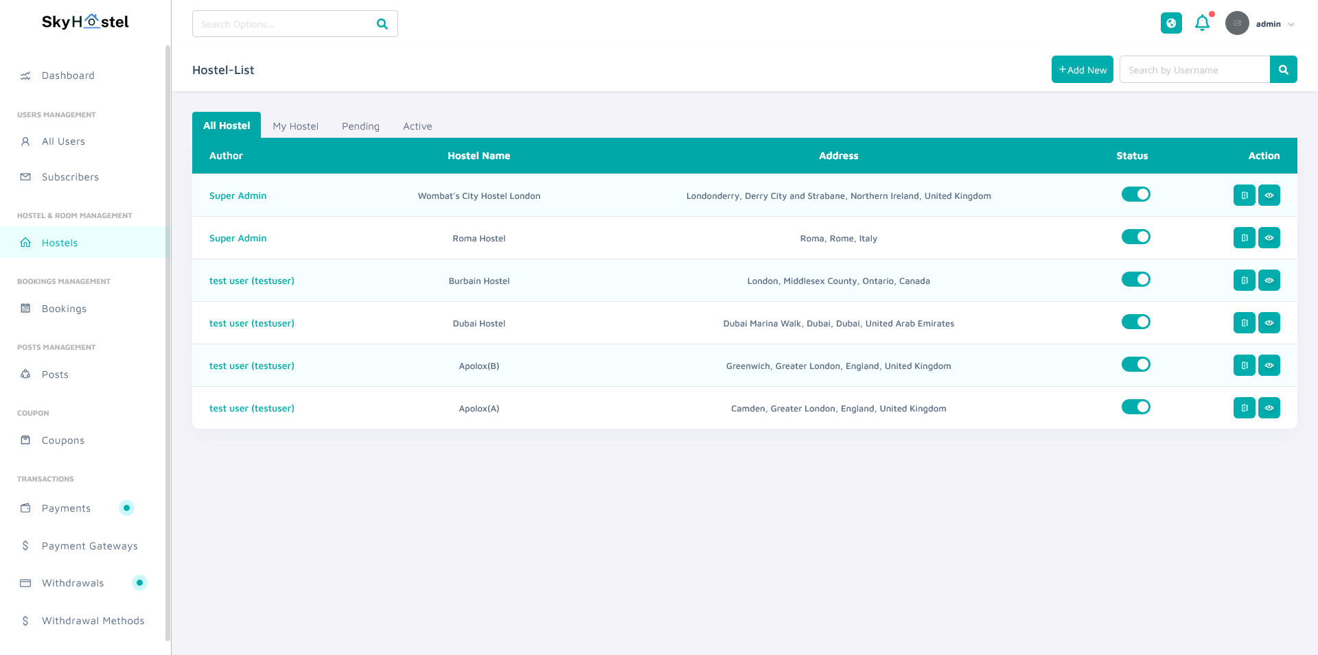 SkyHostel - SaaS Hostel Booking Platform by wStacks | CodeCanyon