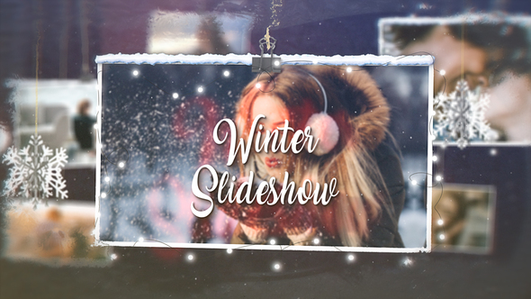 Winter Christmas Slideshow Video Displays template preview