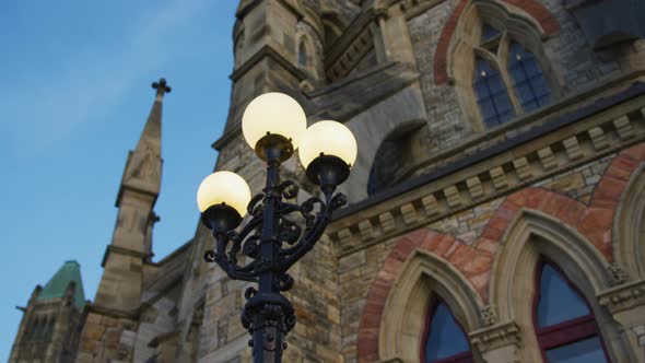 Lamp post near the Library of Parliament, Ottawa alt