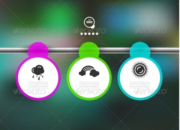 Hanging round lists of paper | infographic banners - Web Elements Vectors