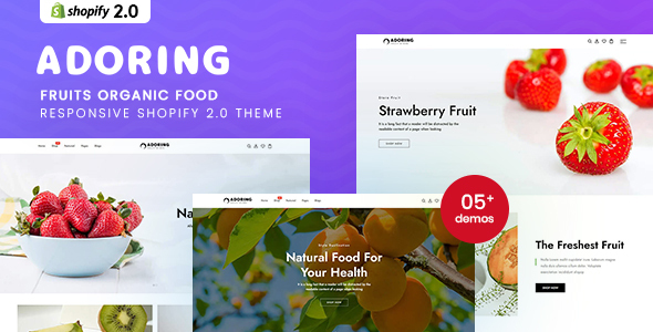Adoring – Fruits Organic Food Responsive Shopify 2.0 Theme