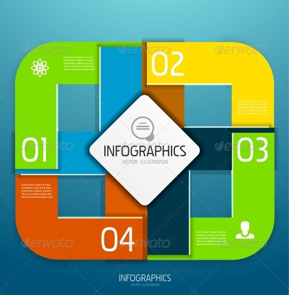Infographic banner design elements, numbered lists - Web Elements Vectors
