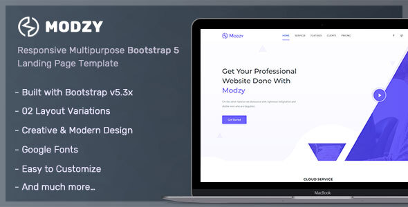 Modzy - Bootstrap 5 Landing Page Template