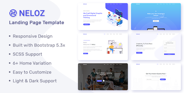 Neloz - Landing Page Template