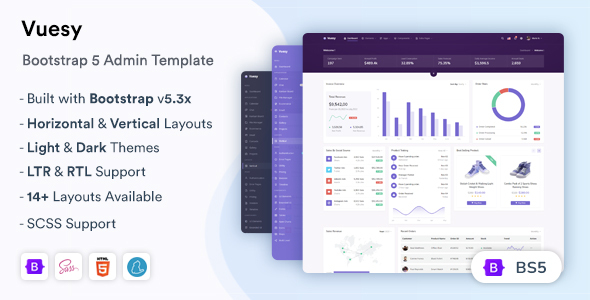 Vuesy - Admin & Dashboard Template