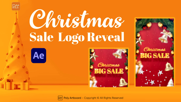 Christmas Sale Logo Reveal For After Effects
