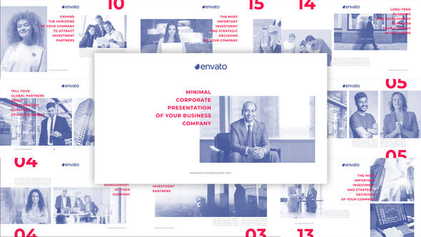 Minimal Corporate Slideshow Premiere Pro template preview