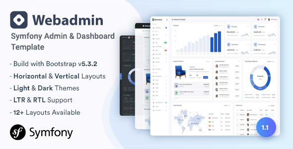 Webadmin - Symfony Admin & Dashboard Template