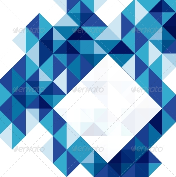 Blue modern geometric design template - Backgrounds Business