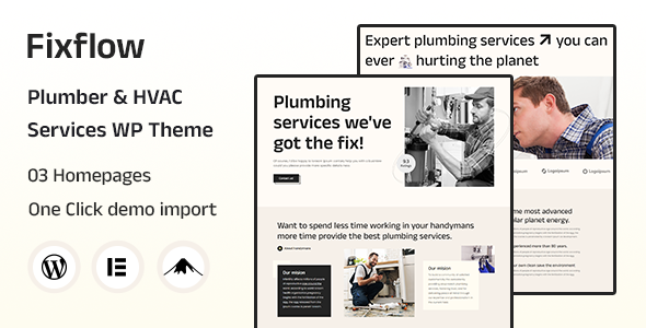 Fixflow – Plumber & Handyman WordPress Theme