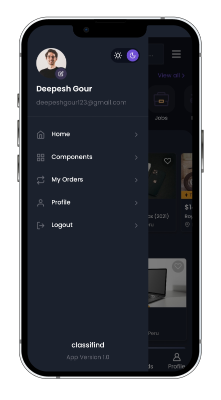 Classifind - React Native CLI Classified Mobile App Template By DexignZone