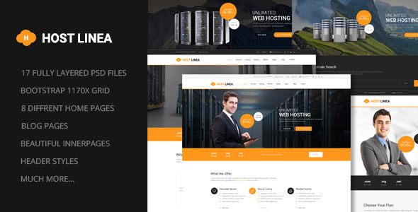 Hostlinea - Web Hosting, Responsive HTML5 Template