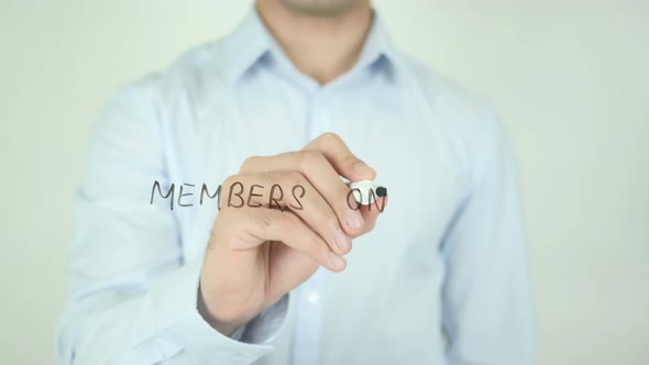 Members Only, Writing On Screen alt