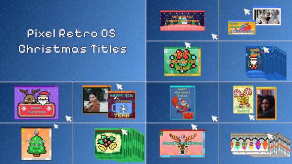 Pixel Retro OS Christmas Titles