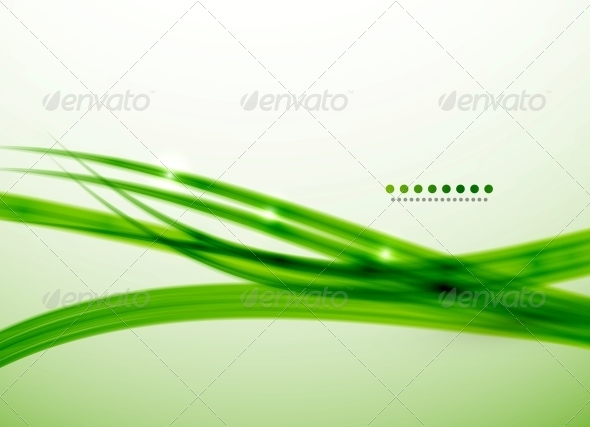 Green Lines Vector Abstract Background Template - Backgrounds Business