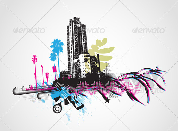 Urban Grunge Background - Conceptual Vectors
